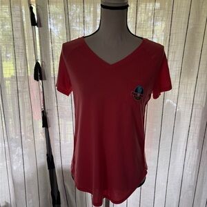 Red Camel Coral V-Neck Tee